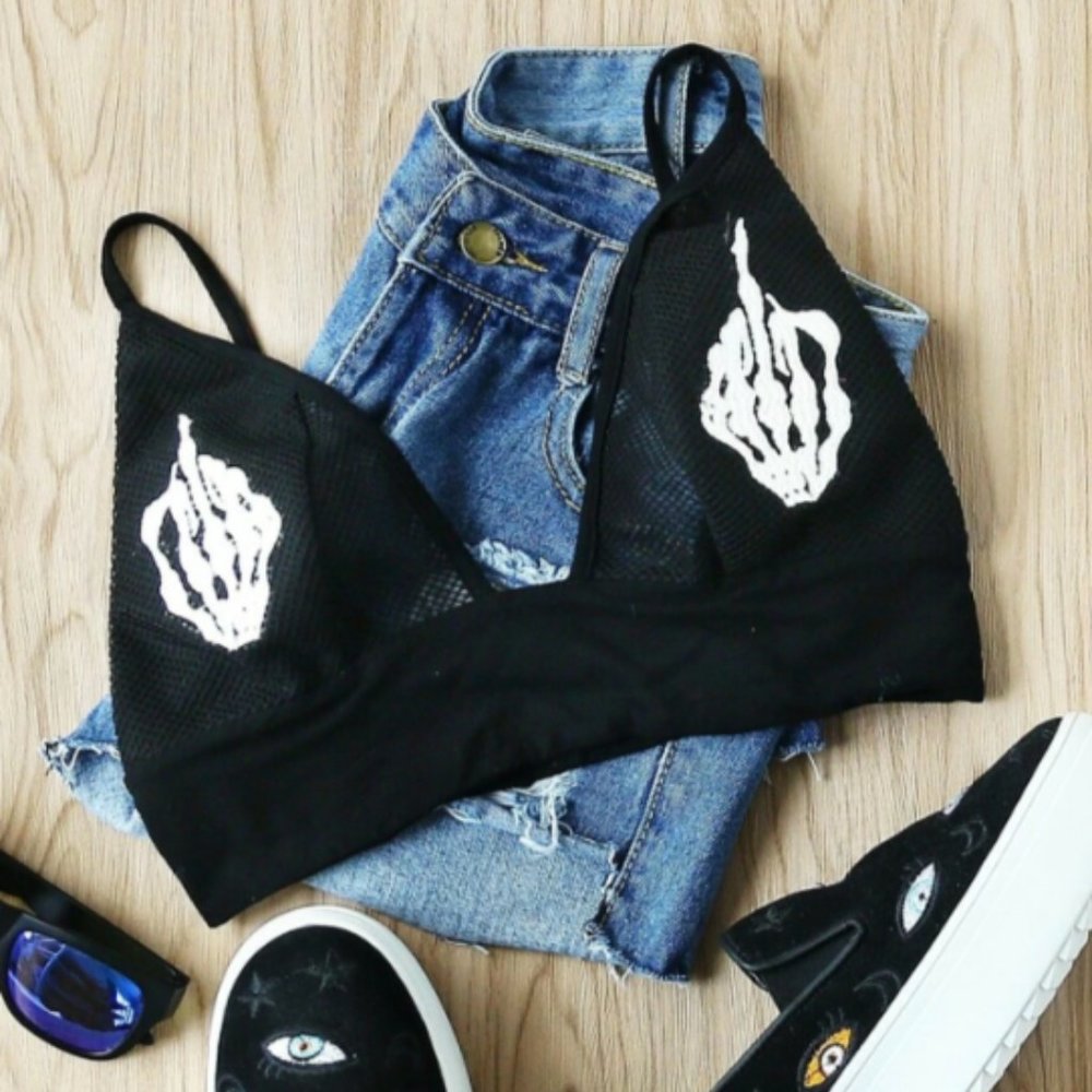 Bralette with Fishnet Detail